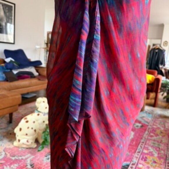 Vintage 80s Rubbermaid Productions Iridescent Strapless Dress - Picture 3 of 5